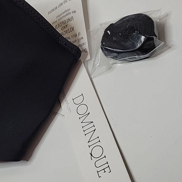 NEW 34DD CONVERTIBLE STRAPLESS 3 WAY BLACK FLEX UNDERWIRE DOMINIQUE BRA 3541 NWT - Picture 2 of 7